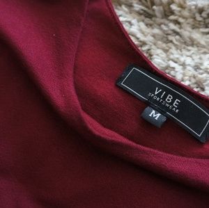 Maroon kneelength dress